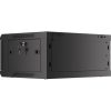Lanberg 19" fali rack szekrény 4U/600X450 üvegajtó, lapraszerelt, fekete V2