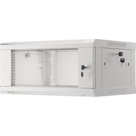 Lanberg 19" fali rack szekrény 4U/600X450 lapraszerelt, szürke V2