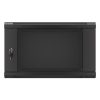 Lanberg 19" fali rack szekrény 6U/600X450 üvegajtó, lapraszerelt, fekete V2