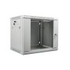 Lanberg 19" fali rack szekrény 9U/600X450 üvegajtó, lapraszerelt, szürke V2