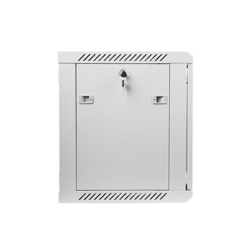 Lanberg 19" fali rack szekrény 9U/600X450 üvegajtó, lapraszerelt, szürke V2