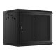 Lanberg 19" fali rack szekrény 9U/600X450 perforált ajtó, lapraszerelt, fekete
