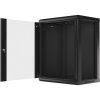 Lanberg 19" fali rack szekrény 15U/600X450 üvegajtó, lapraszerelt, fekete V2
