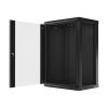 Lanberg 19" fali rack szekrény 18U/600X450 üvegajtó, lapraszerelt, fekete V2