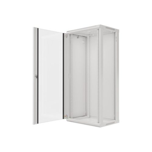 Lanberg 19" fali rack szekrény 27U/600X450 lapraszerelt, szürke V2