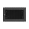Lanberg 19" fali rack szekrény 6U/600X600 perforált ajtó, lapraszerelt, fekete