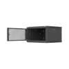 Lanberg 19" fali rack szekrény 6U/600X600 perforált ajtó, lapraszerelt, fekete