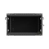 Lanberg 19" fali rack szekrény 6U/600X600 perforált ajtó, lapraszerelt, fekete