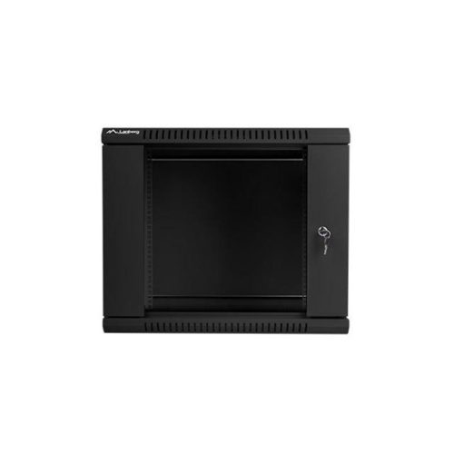 Lanberg 19" fali rack szekrény 9U/600X600 lapraszerelt, fekete V2