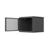 Lanberg 19" fali rack szekrény 9U/600X600 perforált ajtó, lapraszerelt, fekete