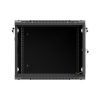 Lanberg 19" fali rack szekrény 9U/600X600 perforált ajtó, lapraszerelt, fekete