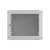 Lanberg 19" fali rack szekrény 9U/600X600 perforált ajtó, lapraszerelt, szürke