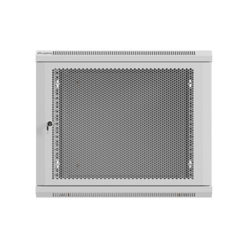 Lanberg 19" fali rack szekrény 9U/600X600 perforált ajtó, lapraszerelt, szürke