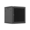 Lanberg 19" fali rack szekrény 12U/600X600 perforált ajtó, lapraszerelt, fekete