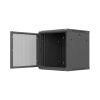Lanberg 19" fali rack szekrény 12U/600X600 perforált ajtó, lapraszerelt, fekete