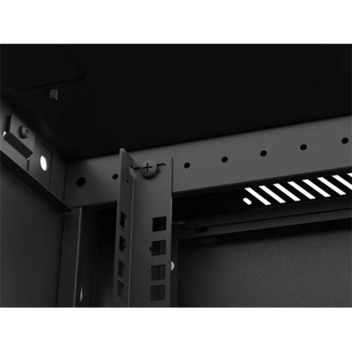 Lanberg 19" fali rack szekrény 12U/600X600 perforált ajtó, lapraszerelt, fekete