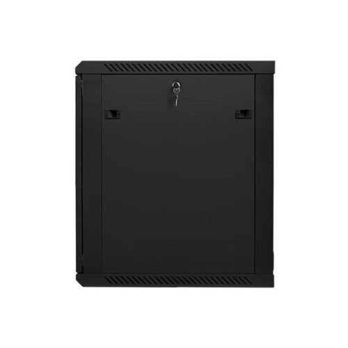 Lanberg 19" fali rack szekrény 15U/600X600 üvegajtó, lapraszerelt, fekete V2