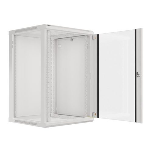 Lanberg 19" fali rack szekrény 18U/600X600 lapraszerelt, szürke V2