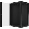 Lanberg 19" fali rack szekrény 22U/600X600 lapraszerelt, fekete V2