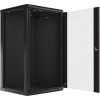 Lanberg 19" fali rack szekrény 22U/600X600 lapraszerelt, fekete V2