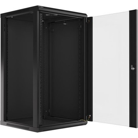 Lanberg 19" fali rack szekrény 22U/600X600 lapraszerelt, fekete V2