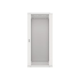   Lanberg 19" fali rack szekrény 27U/600X600 üvegajtó, lapraszerelt, szürke V2