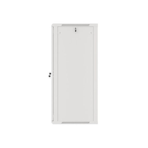 Lanberg 19" fali rack szekrény 27U/600X600 üvegajtó, lapraszerelt, szürke V2