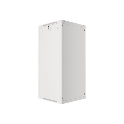 Lanberg 19" fali rack szekrény 27U/600X600 üvegajtó, lapraszerelt, szürke V2