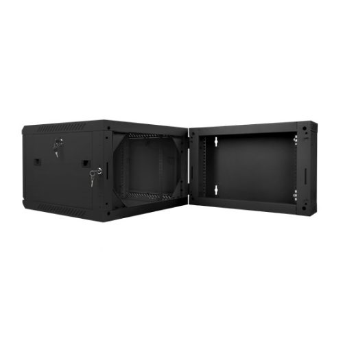 Lanberg 19" kétrészes fali rack szekrény 6U/600X600 lapraszerelt, fekete