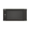 Lanberg 19" fali rack szekrény 4U/540X350 üvegajtó, lapraszerelt, fekete