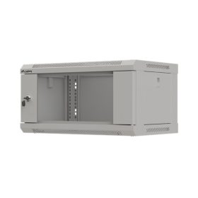   Lanberg 19" fali rack szekrény 4U/540X350 üvegajtó, lapraszerelt, szürke