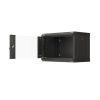 Lanberg 19" fali rack szekrény 6U/540X350 üvegajtó, lapraszerelt, fekete