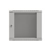 Lanberg 19" fali rack szekrény 9U/540X350 üvegajtó, lapraszerelt, szürke