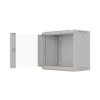 Lanberg 19" fali rack szekrény 9U/540X350 üvegajtó, lapraszerelt, szürke