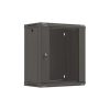 Lanberg 19" fali rack szekrény 12U/540X350, üvegajtó, lapraszerelt, fekete