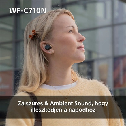 SONY WFC710NB.CE7 Vezeték nélküli Zajszűrős Fülhallgató, Fekete