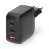 Nedis WGCHA100WBK töltő 100 W, GaN, PD3.0, QC 2,5 / 3,0 / 5,0 A, Kimenetek száma: 3, USB-A / 2x USB-C, fekete