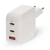 Nedis WGCHA100WWT töltő 100 W, GaN, PD3.0, QC 2,5 / 3,0 / 5,0 A, Kimenetek száma: 3, USB-A / 2x USB-C, fehér