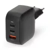 Nedis WGCHA70WBK töltő 70 W, GaN, PD3.0, QC 1,5 / 2,25 / 2,5 / 3,0 / 3,5 A, Kimenetek száma: 3, USB-A / 2x USB-C