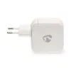 Nedis WGCHA70WWT töltő 70 W, GaN, PD3.0, QC 1,5 / 2,25 / 2,5 / 3,0 / 3,5 A, Kimenetek száma: 3, USB-A / 2x USB-C, fehér