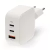 Nedis WGCHA70WWT töltő 70 W, GaN, PD3.0, QC 1,5 / 2,25 / 2,5 / 3,0 / 3,5 A, Kimenetek száma: 3, USB-A / 2x USB-C, fehér