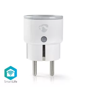   Nedis okos konektor WIFIP110FWT, Wi-Fi | IP21 | Teljesítménymérő | 2500 W | Dugó földelt érintkezővel