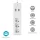 Nedis WIFIP312FWT, WIFI okos elosztó, 3x 230V földelt aljzat / 4x USB aljzat, 16A, 3680W, túlfeszültség védelemmel