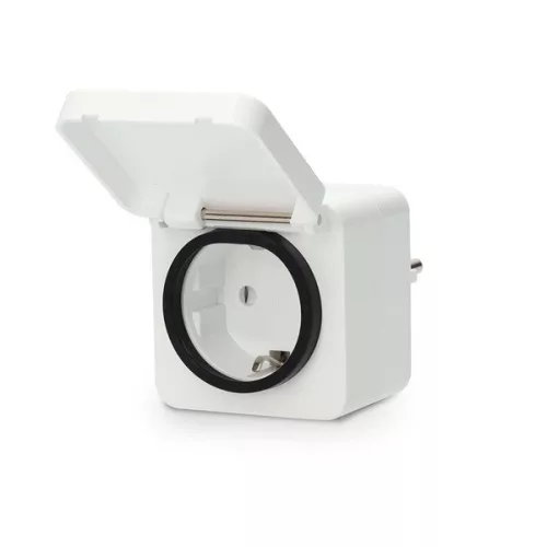 Nedis WIFIPO130FWT kültéri okos konnektor, Wi-Fi, IP44, fogyasztás mérő, 3680 W, földelt érintkező, Android™ / IOS