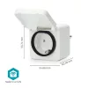 Nedis WIFIPO130FWT kültéri okos konnektor, Wi-Fi, IP44, fogyasztás mérő, 3680 W, földelt érintkező, Android™ / IOS