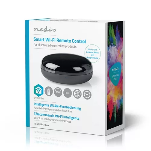 Nedis WIFIRC10CBK WI-FI univerzális infra távirányító, távirányító jeltovábbító