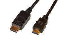 Rainbow DisplayPort-HDMI, 1m, aranyozott