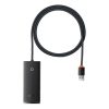 Baseus HUB Baseus Lite 4-Port USB Type-A HUB dokkoló állomás, 1m, fekete