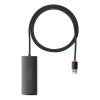 Baseus HUB Baseus Lite 4-Port USB Type-A HUB dokkoló állomás, 1m, fekete