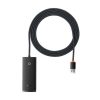 BASEUS LITE USB HUB 4in1 4 USB aljzat 3.0, 200cm, FEKETE
